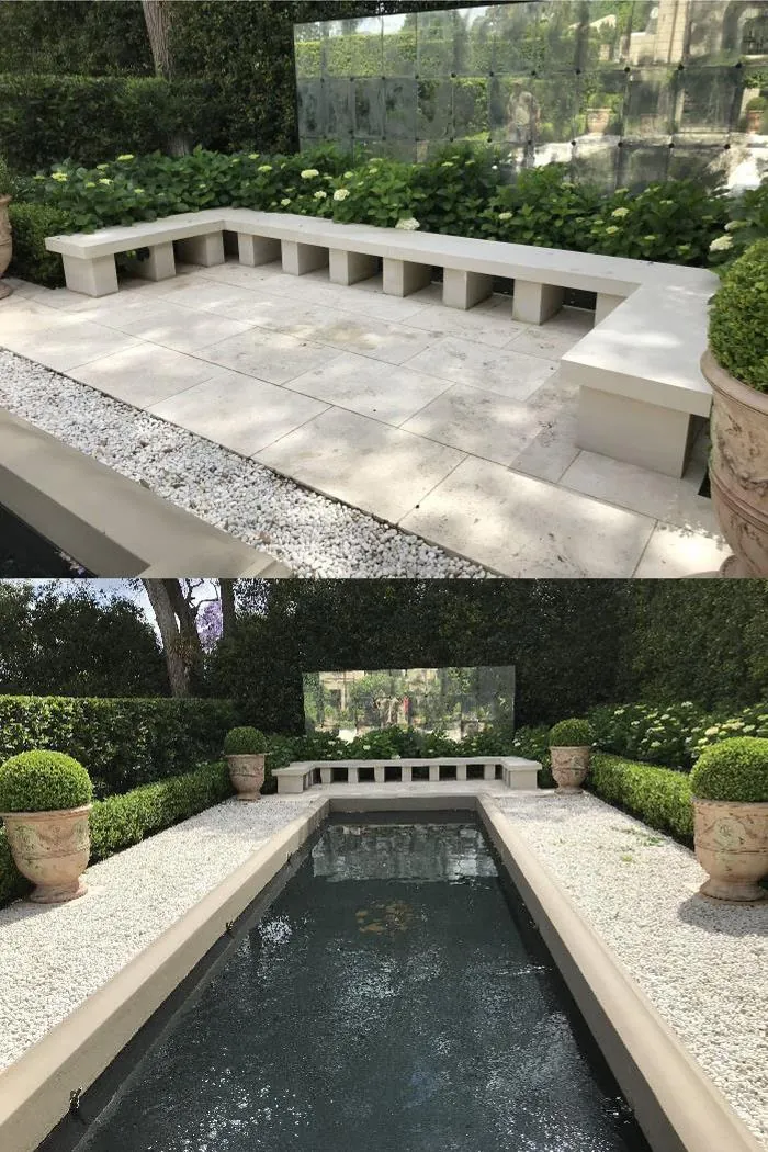 Reflection Pool & Stone Bench